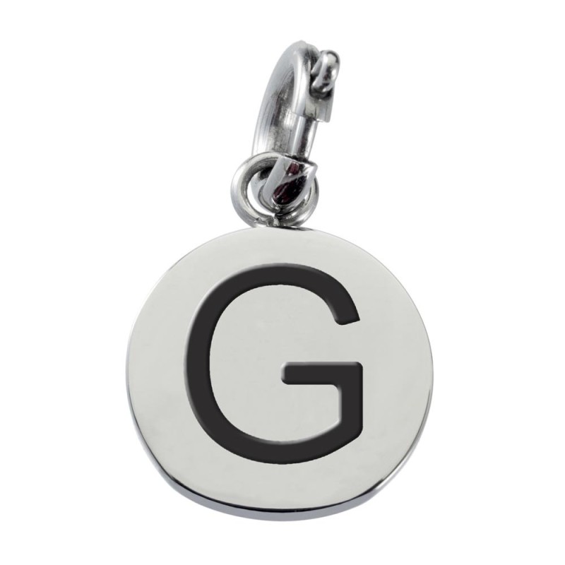 Charm lettera con smalto