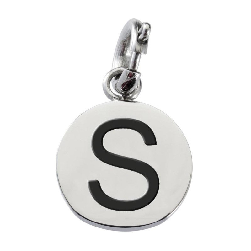 Charm lettera con smalto