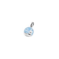 S.STEEL CHARM SAN MARINO S.steel round charm with San Marino city's symbols image, 14 mm diameter. On the front side lettering i