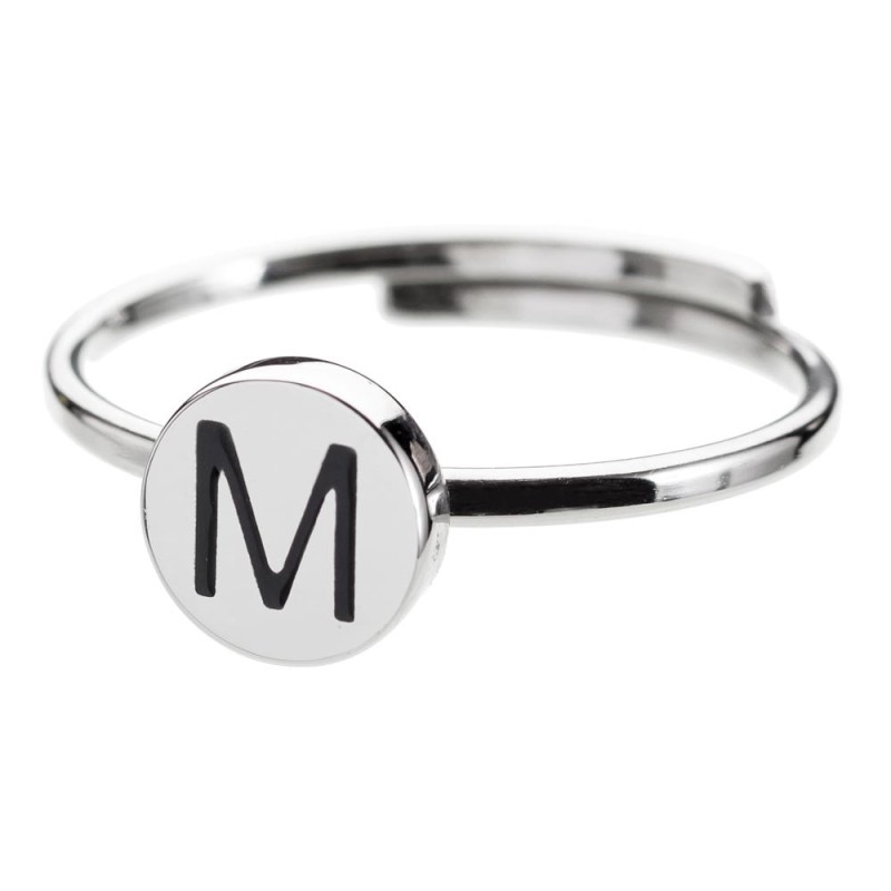 Anello con lettera smaltata Anello con lettera smaltata