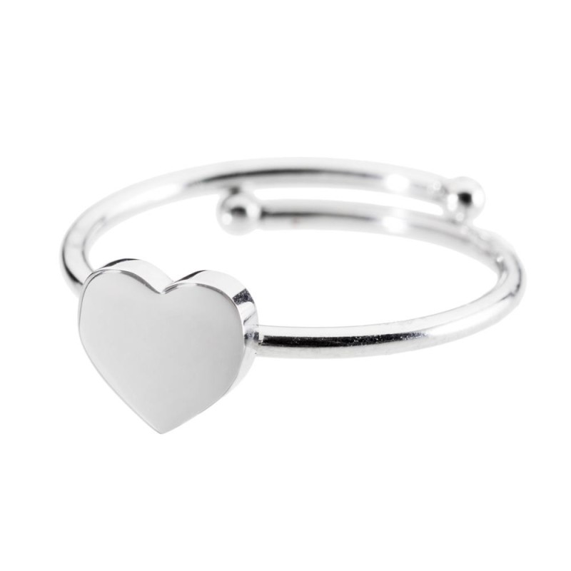 Anello in acciaio con cuore Anello in acciaio con cuore