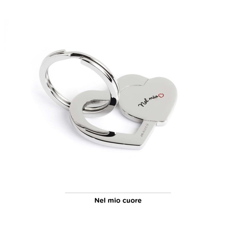 S.STEEL KEYRING WITH HEART S.Steel shape of heart keyring with heart and lettering "Per dirti ... che sei nel mio cuore"Nmc 12 S.STEEL KEYRING WITH HEART S.Steel shape of heart keyring with heart and lettering "Per dirti ... che sei nel mio cuore"Nmc 12