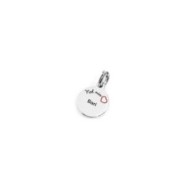 S.STEEL CHARM BARI S.steel charm with Bari city's symbols image, with 14 mm diameter. On the front side the city name and backgr S.STEEL CHARM BARI S.steel charm with Bari city's symbols image, with 14 mm diameter. On the front side the city name and backgr