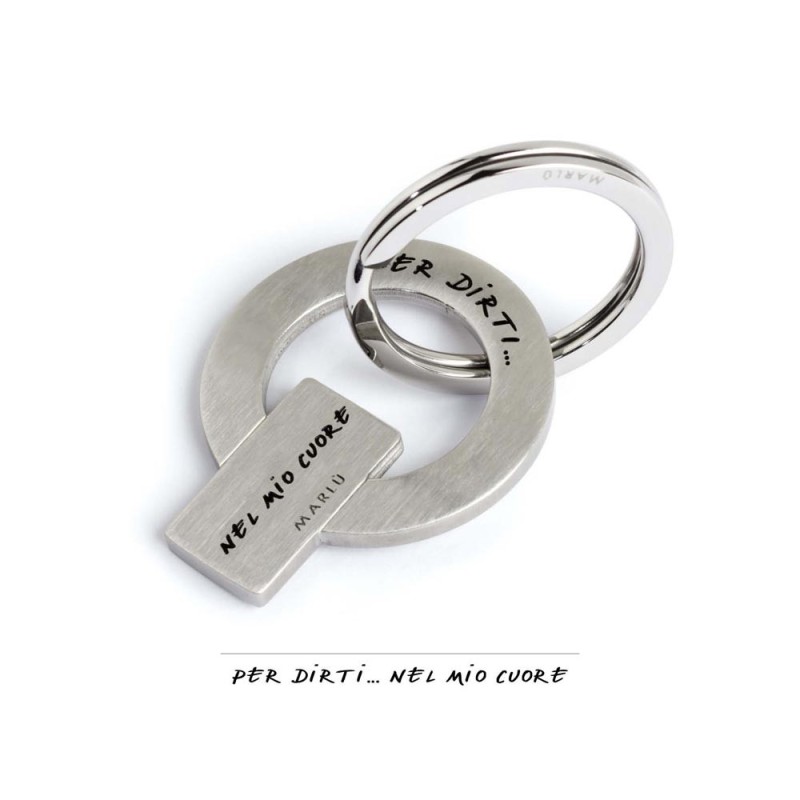 S.STEEL KEY RING S.Steel keyring, mat finishing with black enamel writting :"Per dirti ...che sei il papà migliore del mondo" S.STEEL KEY RING S.Steel keyring, mat finishing with black enamel writting :"Per dirti ...che sei il papà migliore del mondo"
