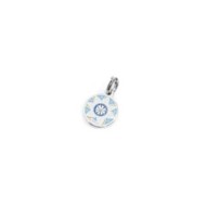 S.STEEL CHARM RAVENNA S.steel round charm with Ravenna city's symbols image, 14 mm diameter. On the front side lettering in blac S.STEEL CHARM RAVENNA S.steel round charm with Ravenna city's symbols image, 14 mm diameter. On the front side lettering in blac
