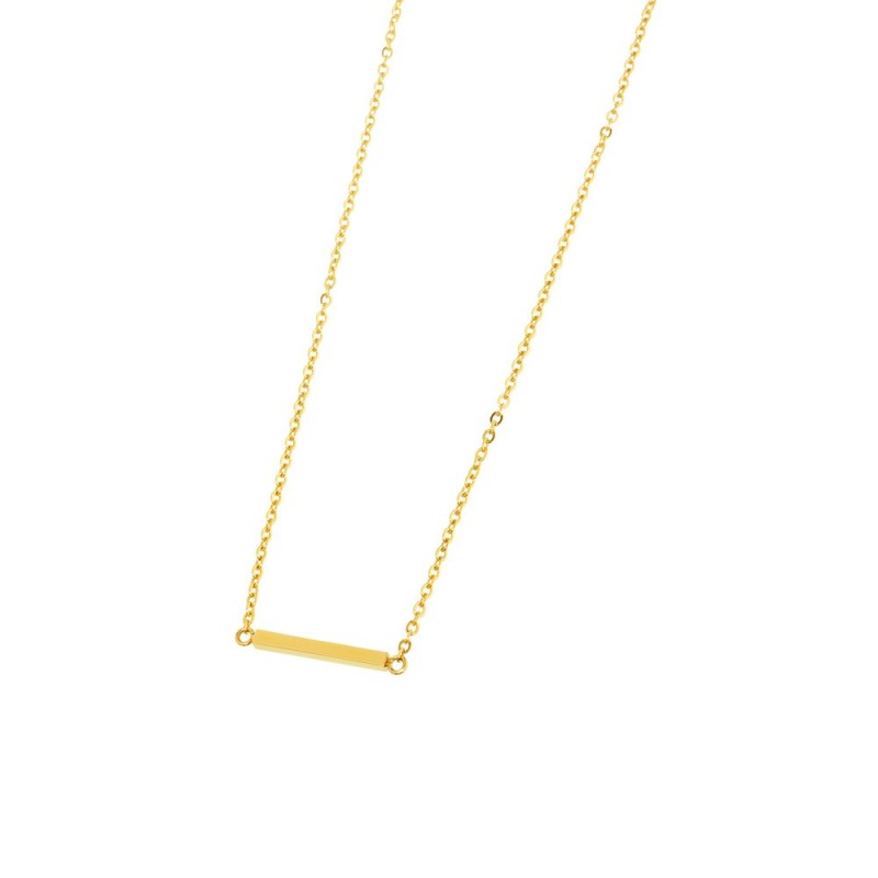 COLLANA IN ACCIAIO CON BARRETTA