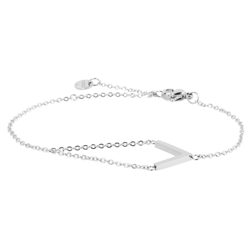 BRACCIALE IN ACCIAIO CON V BRACCIALE IN ACCIAIO CON V