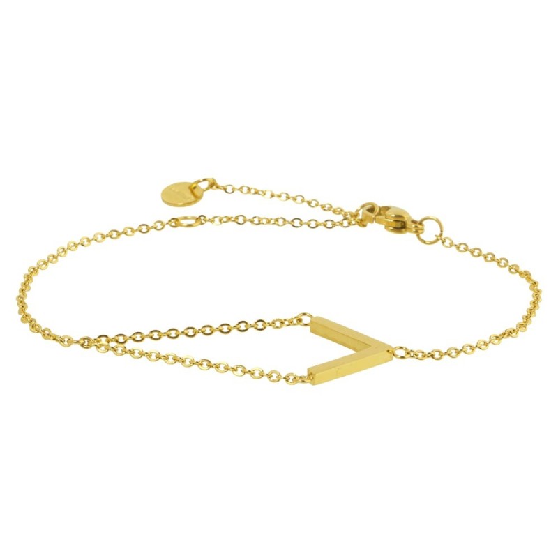 BRACCIALE IN ACCIAIO CON V BRACCIALE IN ACCIAIO CON V