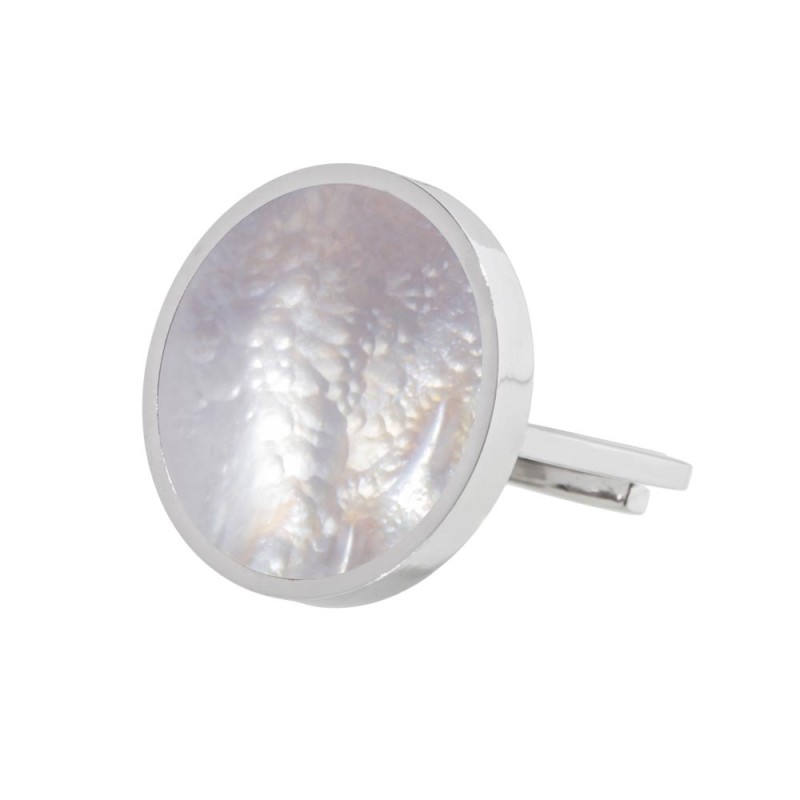ANELLO ACCIAIO CON MADREPRLA ANELLO ACCIAIO CON MADREPRLA