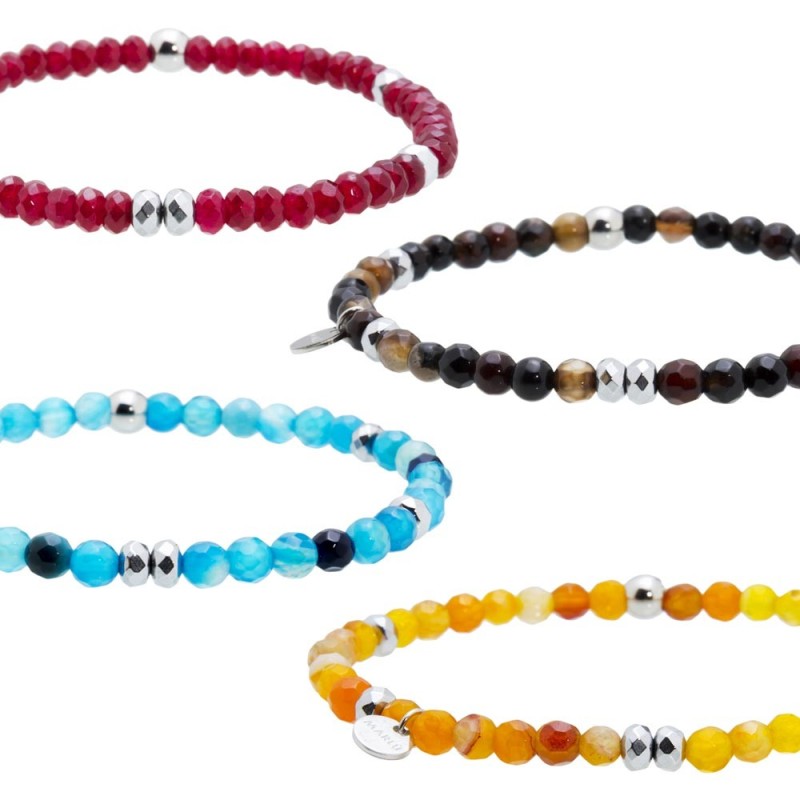 BRACCIALI IN AGATA COLORATI BRACCIALI IN AGATA COLORATI