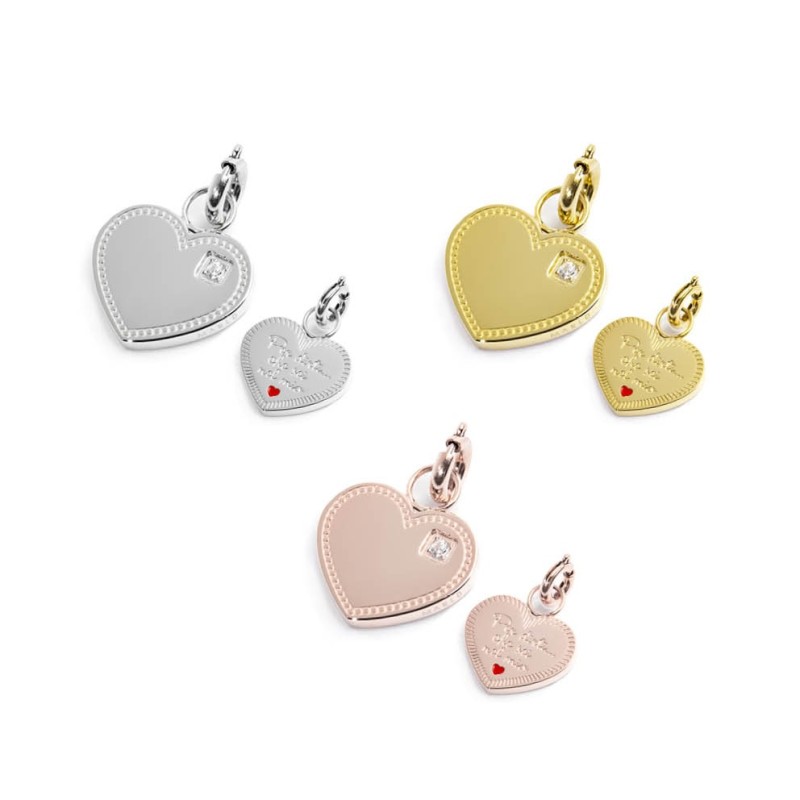 Charm Marlù Bimbo A Forma Di Cuore Smaltato Azzurro - Perfecto Per Bracciali E Collane - Foto 9