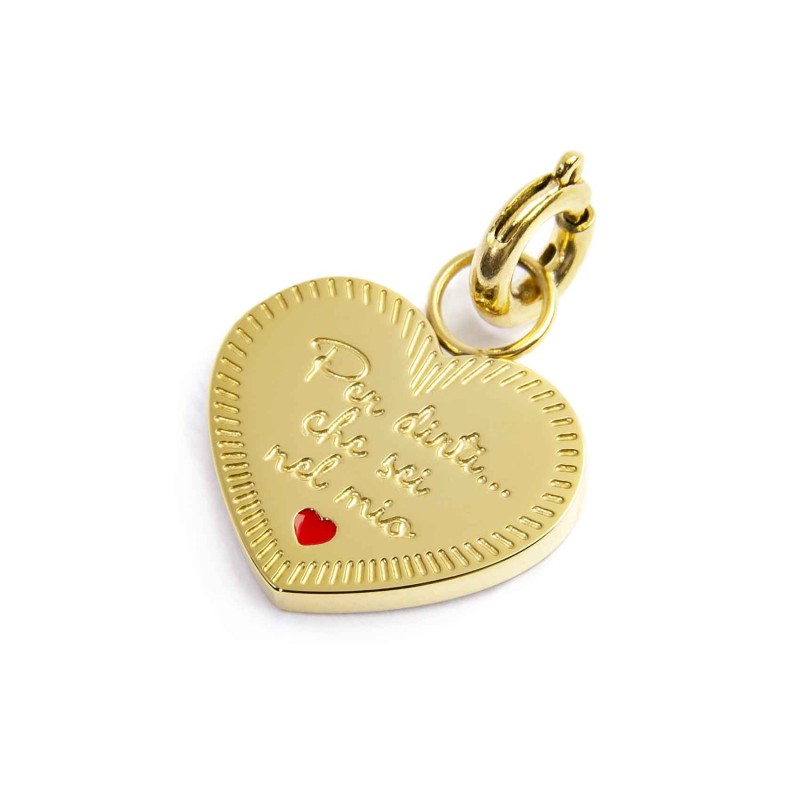 Charm cuore con zircone