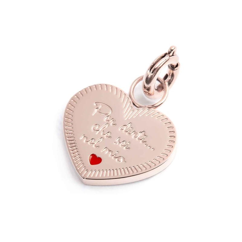 CHARM CUORE ZIA CON CZ BIANCO