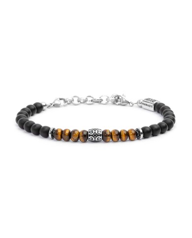 2 Bracciali Tripla Protezione In Pietre Naturali: Occhio Di Tigre, Ematite E Ossidiana Nera - Braccialetto Portafortuna E Prosperità Unisex, 8 E 10 Mm
