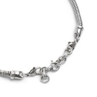 S.STEEL BR ROUND SNAKE CHAIN S.Steel bracelet with round snake chain 4,20 mm diameter, with polished s.steel beads with texture S.STEEL BR ROUND SNAKE CHAIN S.Steel bracelet with round snake chain 4,20 mm diameter, with polished s.steel beads with texture
