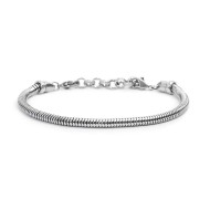 S.STEEL BR ROUND SNAKE CHAIN S.Steel bracelet with round snake chain 4,20 mm diameter, with polished s.steel beads with texture S.STEEL BR ROUND SNAKE CHAIN S.Steel bracelet with round snake chain 4,20 mm diameter, with polished s.steel beads with texture