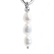 S.S SINGLE ROUND EAR WITH 3 PEND IRREGULAR PEARLS S.steel single round earring 16 mm diameter 2 mm thickness, Marlù lasered log S.S SINGLE ROUND EAR WITH 3 PEND IRREGULAR PEARLS S.steel single round earring 16 mm diameter 2 mm thickness, Marlù lasered log