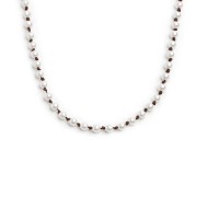 Collana cordino marrone con perle Collana cordino marrone con perle
