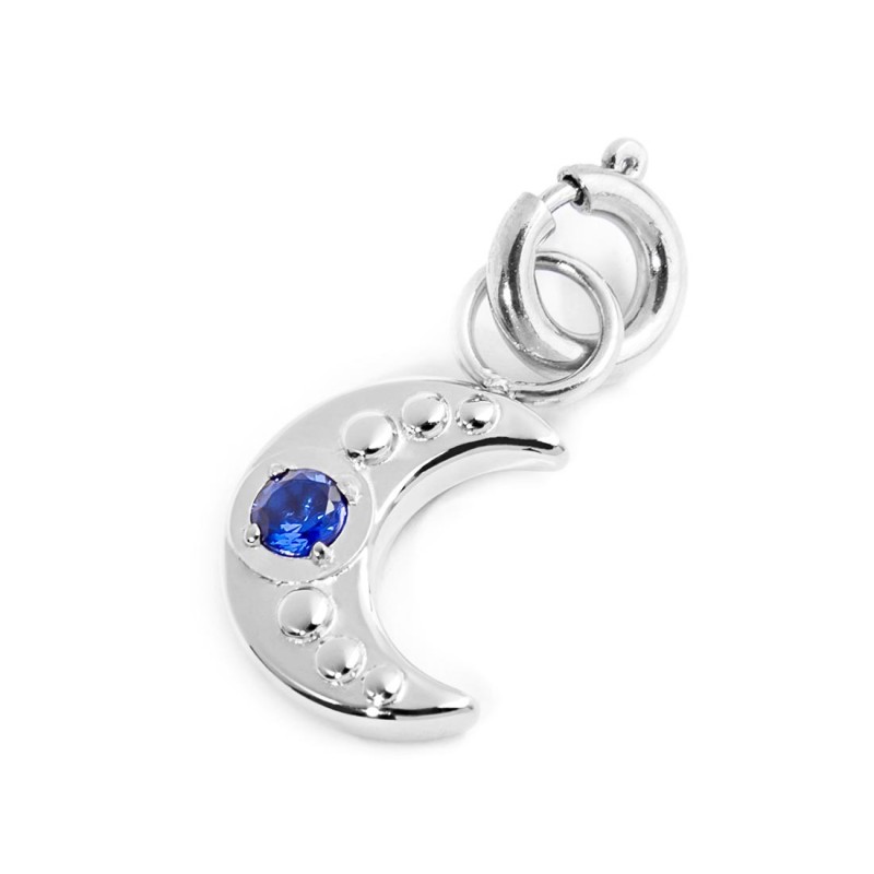 CHARM LUNA CON CZ BLU CHARM LUNA CON CZ BLU