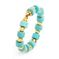 Anello con pietre a rondelle elastico Anello con pietre a rondelle elastico