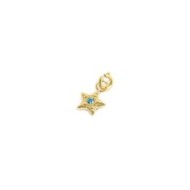 CHARM STELLA CON CZ AZZURRO