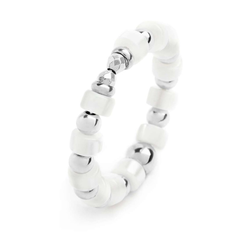 Anello con pietre a rondelle elastico Anello con pietre a rondelle elastico