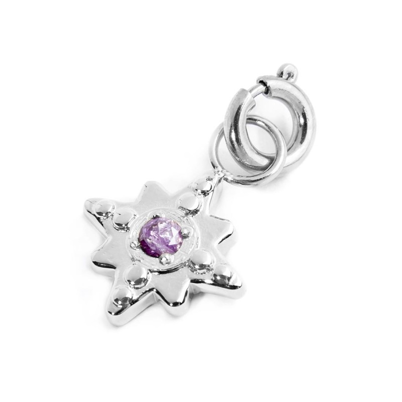 CHARM ROSA DEI VENTI CON CZ VIOLA CHARM ROSA DEI VENTI CON CZ VIOLA
