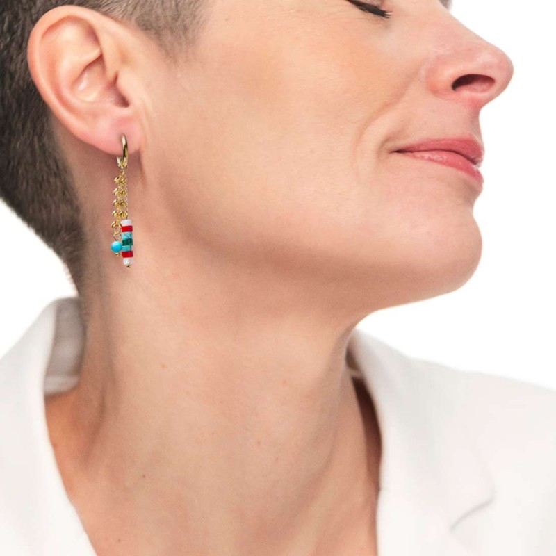 Orecchini A Cerchio Occhio PURELEI® - Gioielli Ispirati Alle Hawaii In Acciaio Inox - Regalo Donna