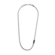 CO ACCIAIO CATENA CORDA CON ELEMENTO IN PIETRA