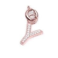 Charm lettera con cristalli