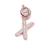 Charm lettera con cristalli