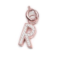 Charm lettera con cristalli