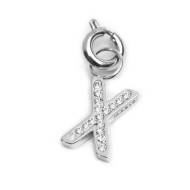 Charm lettera con cristalli
