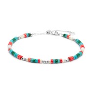 Cavigliera con rondelle multicolore Cavigliera con rondelle multicolore