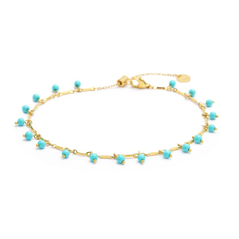 CAVIGLIERA CON PIETRE TURCHESI PENDENTI