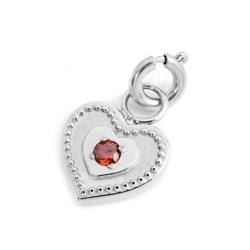 CHARM CUORE CON CZ ROSSO CHARM CUORE CON CZ ROSSO