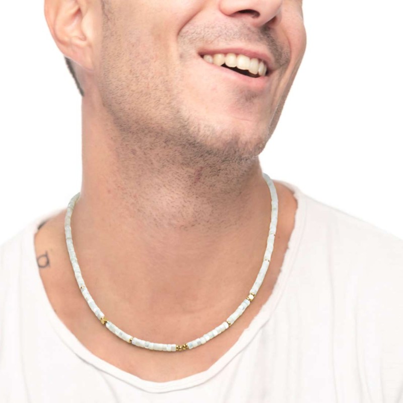 Collana con pendente e collana con pietre a rondelle