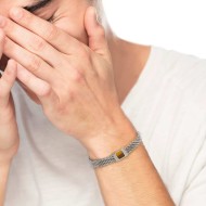 Bracciale elementi in pietra e bracciale con pietra centrale Bracciale elementi in pietra e bracciale con pietra centrale