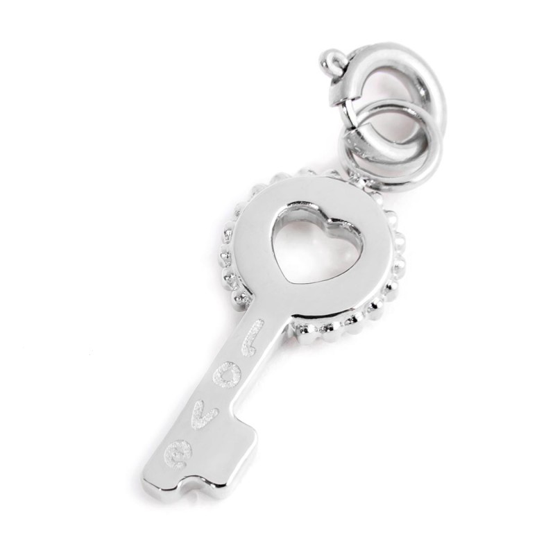 CHARM CHIAVE CON CRISTALLI BIANCHI CHARM CHIAVE CON CRISTALLI BIANCHI