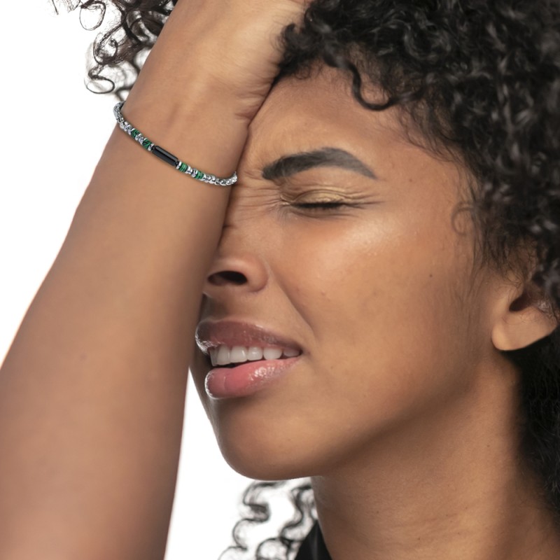 Bracciale elementi in pietra e bracciale con pietra centrale Bracciale elementi in pietra e bracciale con pietra centrale