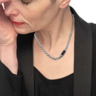 Collana rosa dei venti e collana con elemento in pietra Collana rosa dei venti e collana con elemento in pietra