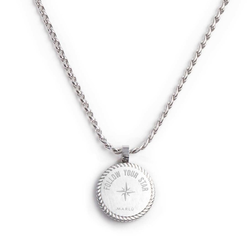 Collana rosa dei venti e collana con elemento in pietra Collana rosa dei venti e collana con elemento in pietra