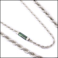 Collana catena a corda e collana con elemento in pietra