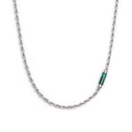 Collana catena a corda e collana con elemento in pietra