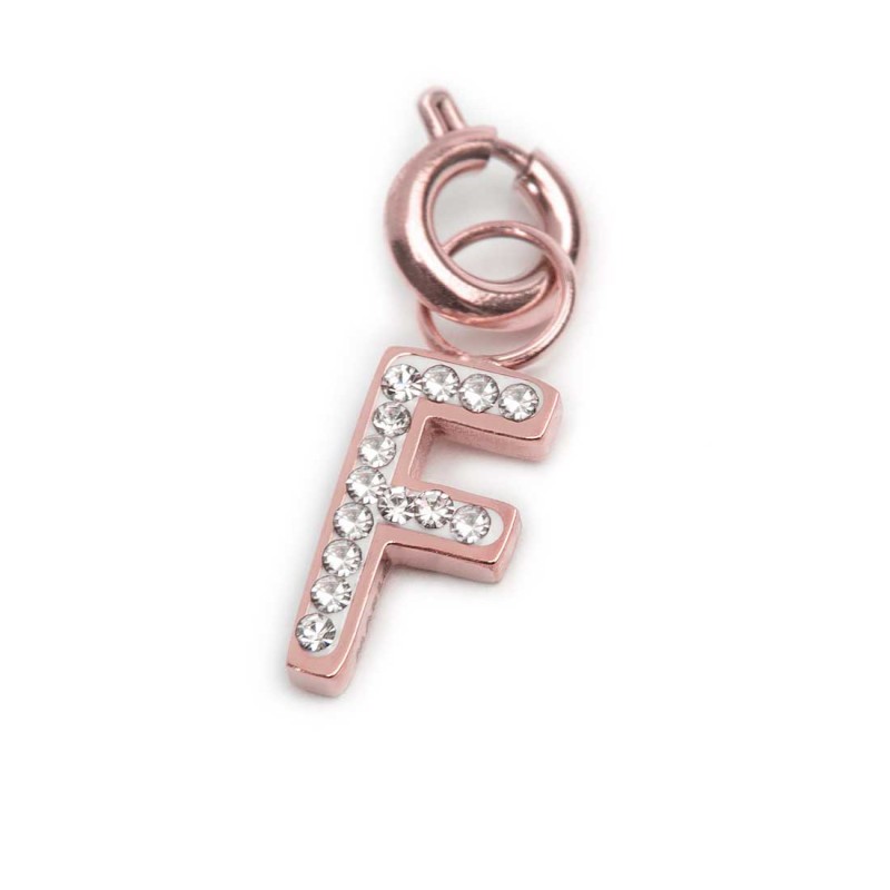 Bracciale con perle di fiume e bracciale a sfere con charm lettera cristalli Bracciale con perle di fiume e bracciale a sfere con charm lettera cristalli