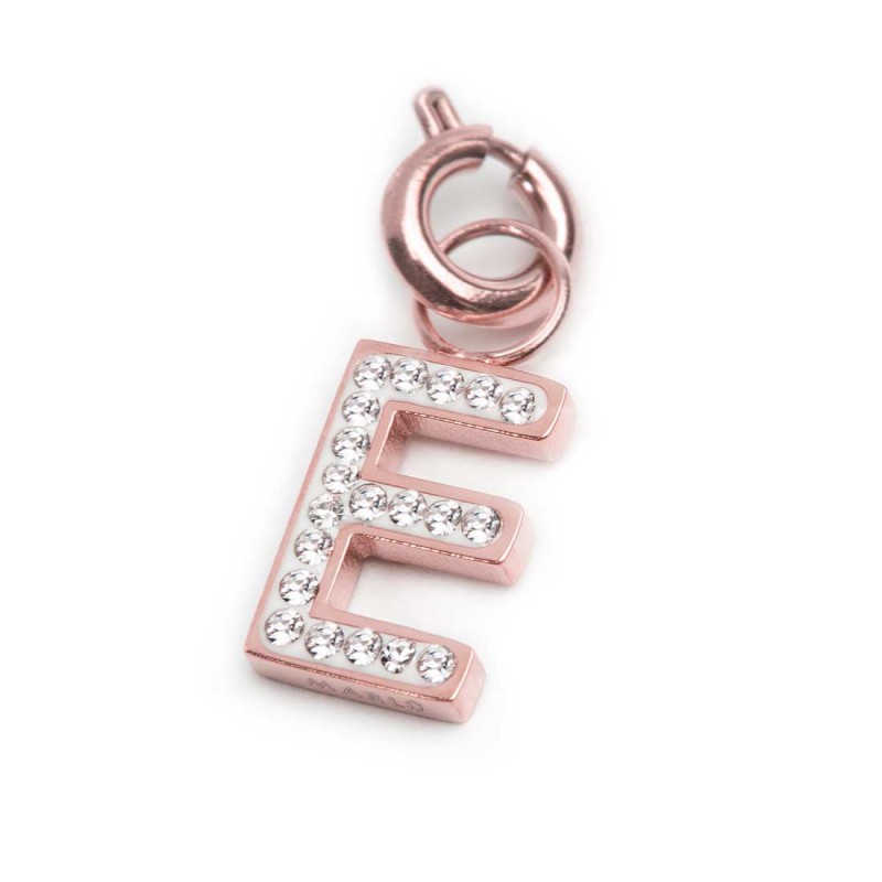 Bracciale con perle di fiume e bracciale a sfere con charm lettera cristalli Bracciale con perle di fiume e bracciale a sfere con charm lettera cristalli