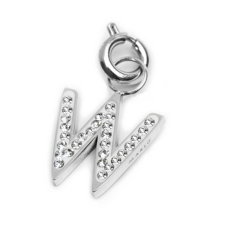 Bracciale con perle di fiume e bracciale a sfere con charm lettera cristalli Bracciale con perle di fiume e bracciale a sfere con charm lettera cristalli