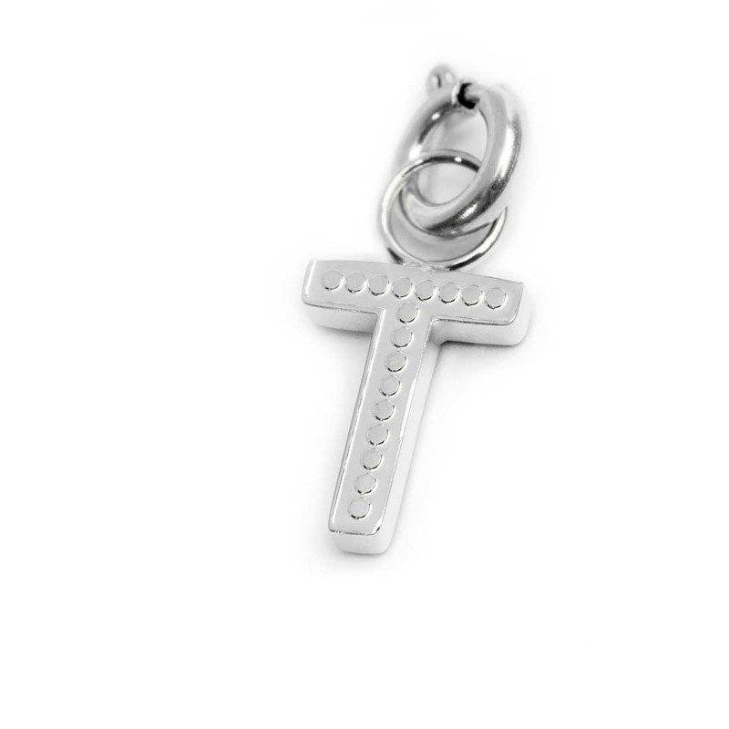 Bracciale con perle di fiume e bracciale a sfere con charm lettera cristalli Bracciale con perle di fiume e bracciale a sfere con charm lettera cristalli