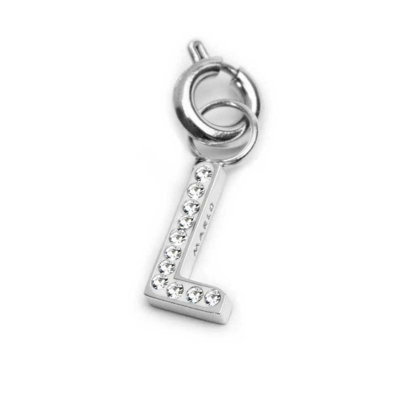 Bracciale con perle di fiume e bracciale a sfere con charm lettera cristalli Bracciale con perle di fiume e bracciale a sfere con charm lettera cristalli