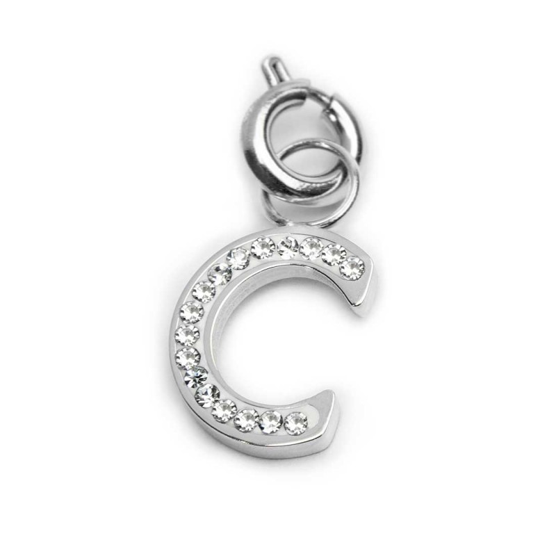 Bracciale con perle di fiume e bracciale a sfere con charm lettera cristalli Bracciale con perle di fiume e bracciale a sfere con charm lettera cristalli